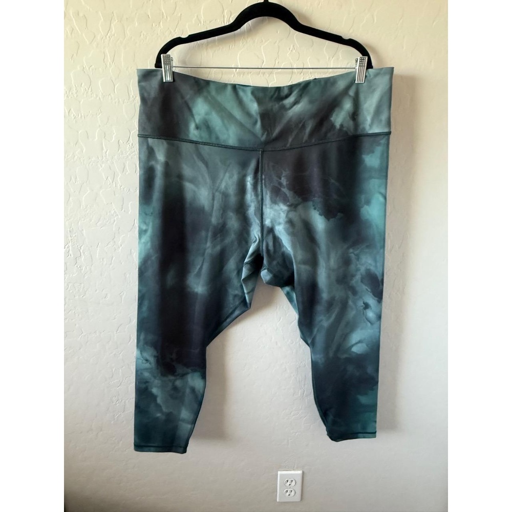 Athleta Leggings Womens 3X Tie Dye High Waisted‎ 3/4 Length Vibrant Trendy